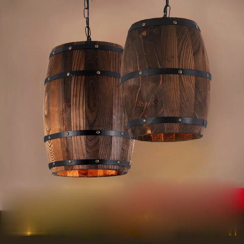 

American Country Industrial Style Vintage Wooden Barrel Restaurant Bar Cafe Wooden Wine Barrel Decoration Solid Wood Creative