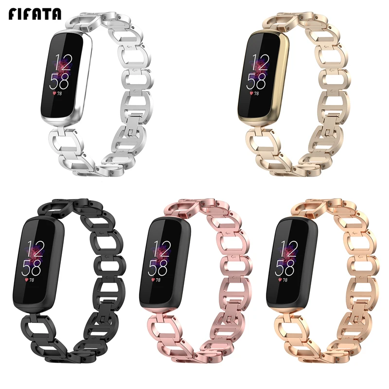 Браслеты из нержавеющей стали для умных часов Fitbit Luxe металлический ремешок