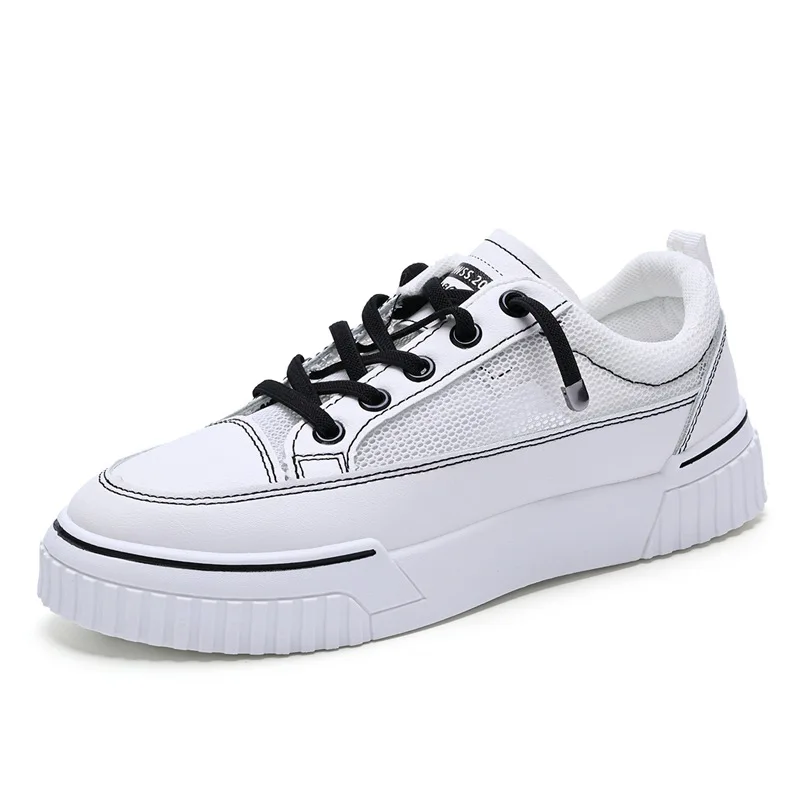 

Women Casual Sneakers Summer Hollow Out Mesh Breathable Lace-up Vulcanized Shoes White Outdoor Sneakers Women Shoes