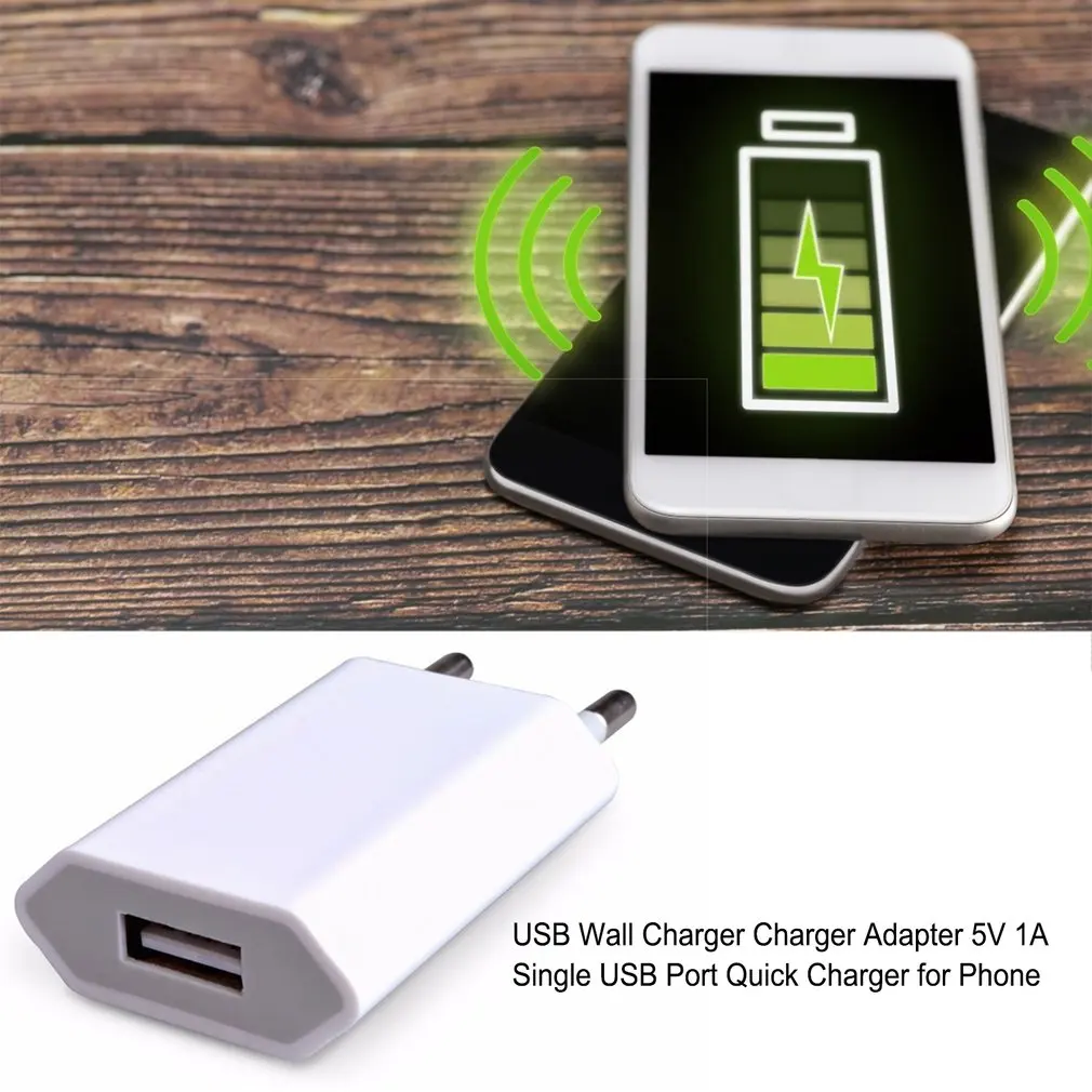 Universal USB Wall Charger Practical Charger Adapter 5V 1A Single USB Port Quick Charger Socket Cube for iPhone Smart Phones EU images - 6
