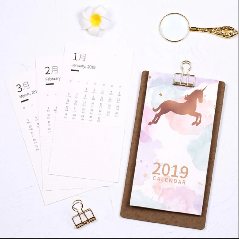 

2019 Agenda Calendar Monthly To Do list Planner Organizer Schedule Menu Board Multifunction Schedule Planner Notebook