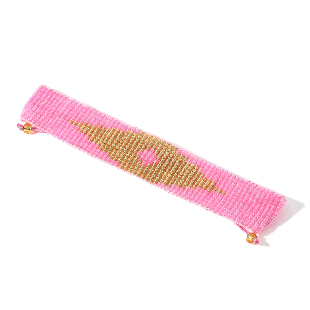 

Rttooas Bohemian Pink MIYUKI Bracelet For Women Handmade Woven Charm Bracelets Armband 2021 Female Jewerly Holiday Gift