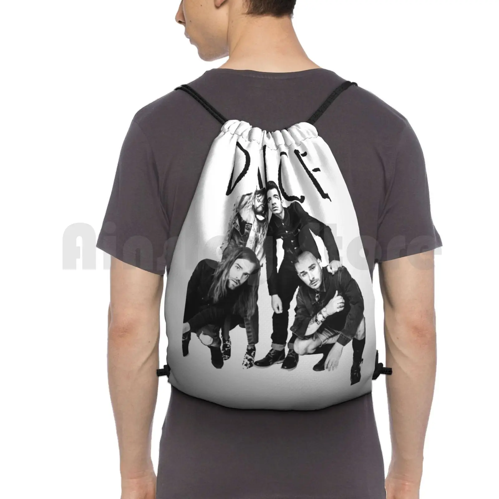 

Dnce Band Backpack Drawstring Bags Gym Bag Waterproof Dnce Band