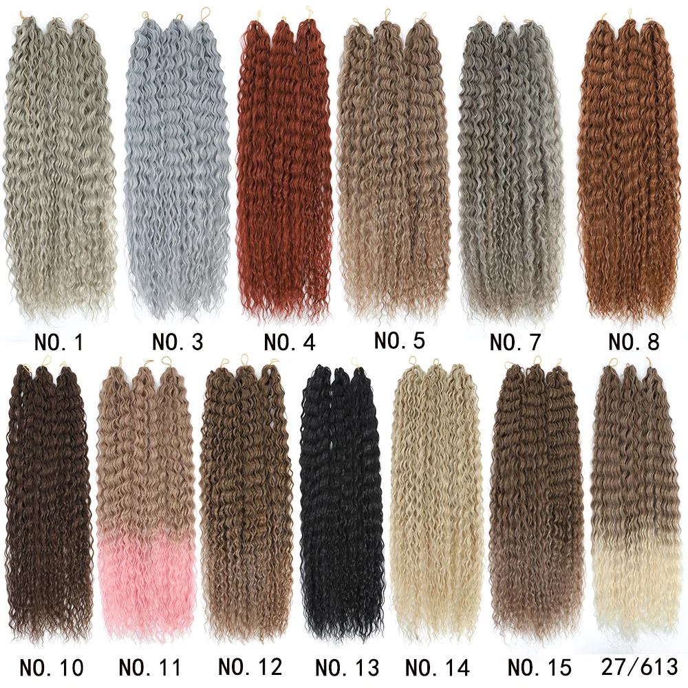 YunRong Crochet Hair Afro Curls Deep Wave Extension 30 Inches Synthetic African Braids For Women Orange |
