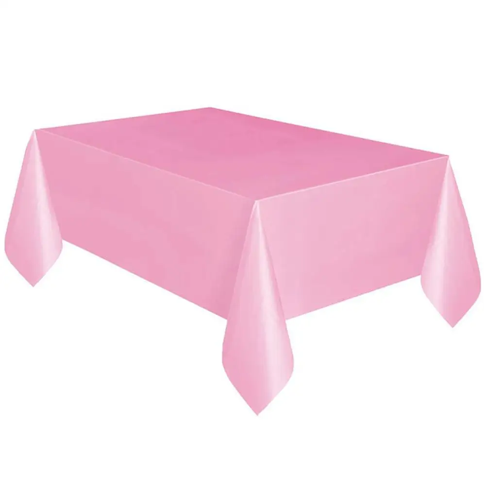 

PC 137 274cm Plastic Disposable Tablecloth Solid Color Wedding Birthday Party Tablecloth Long Tablecloth Wipes Sale