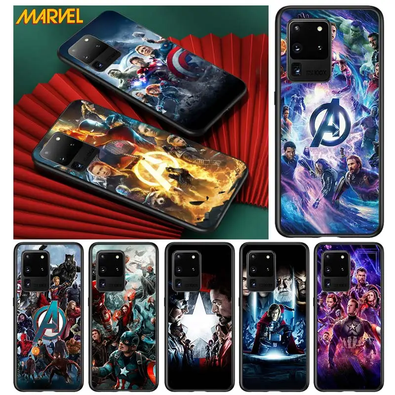 

Marvel Avengers hero for Samsung S20 FE Ultra Plus A91 A81 A71 A51 A41 A31 A21 A11 A72 A52 A42 A22 Soft Black Phone Case