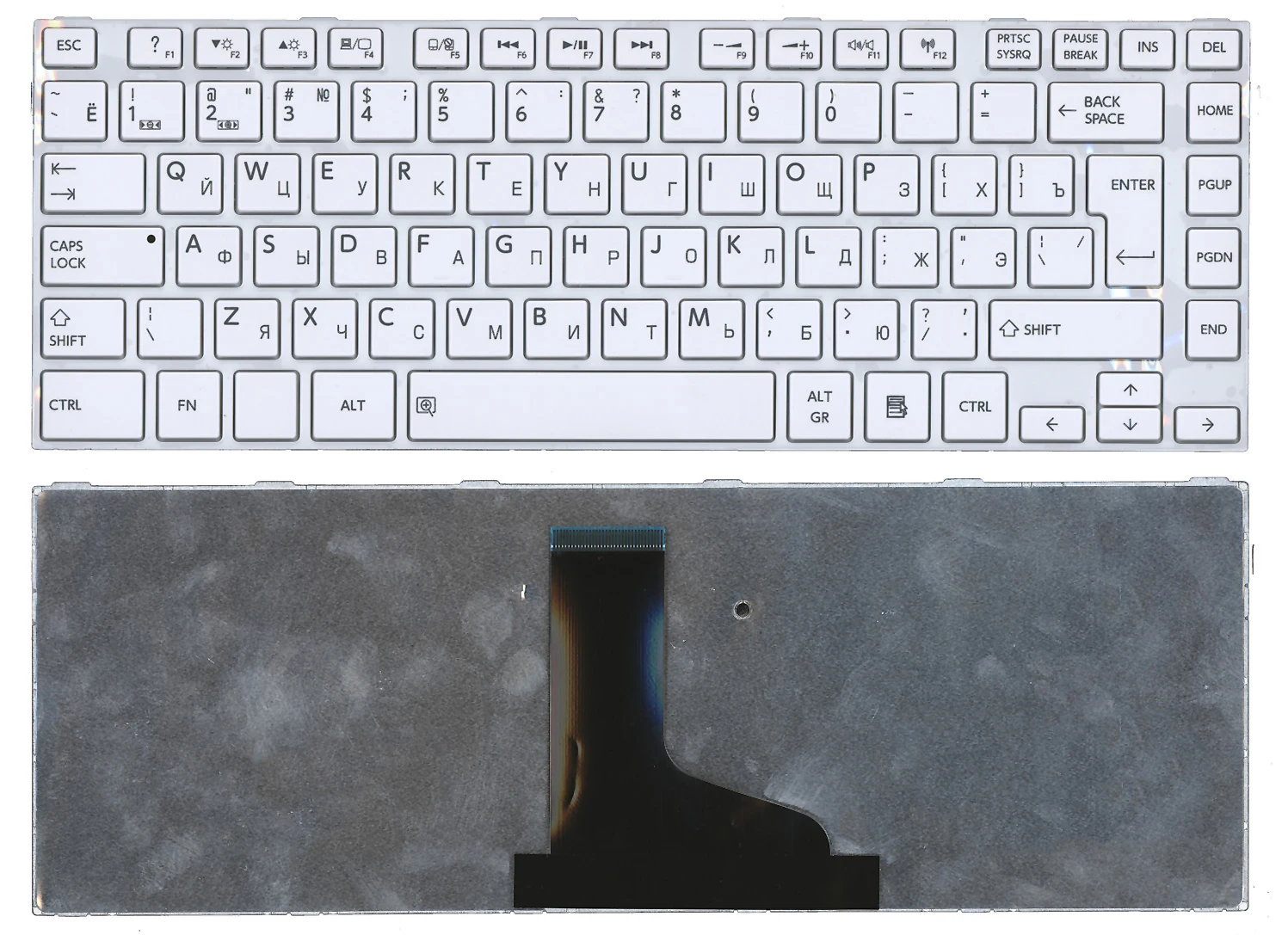 Клавиатура для ноутбука Toshiba Satellite L800 L805 L830 C800 C805 белая с рамкой|Клавиатуры замены|