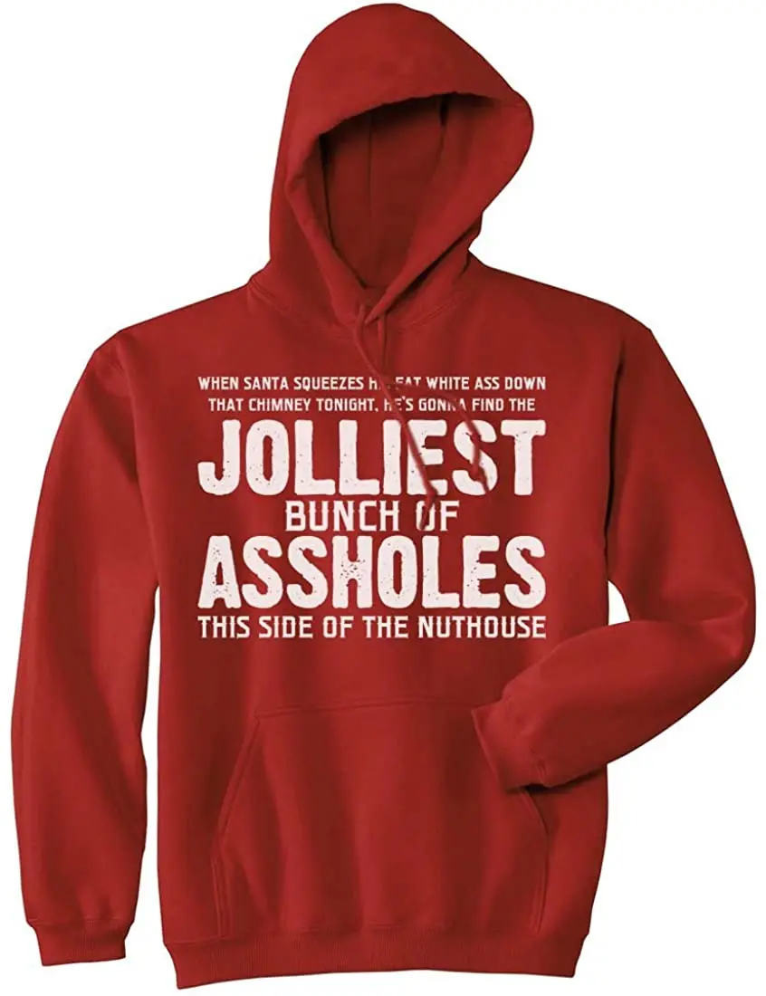 

Jolliest Bunch of A-holes Hoodie Funny Merry Christmas Sarcastic Saying Cool