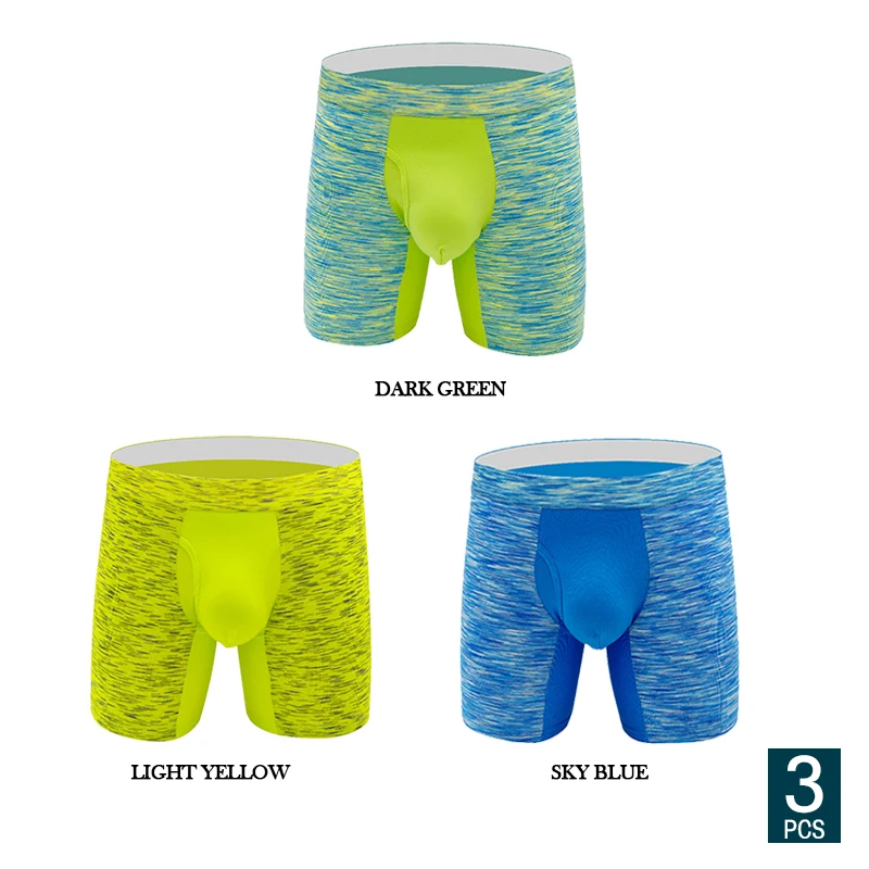 

3PC / LOT 2021 Hot Men 's Sports Boxer Shorts Fashion Loose Wear-resistant Pants Comouflage Modal Sweat Absorbing Underwear