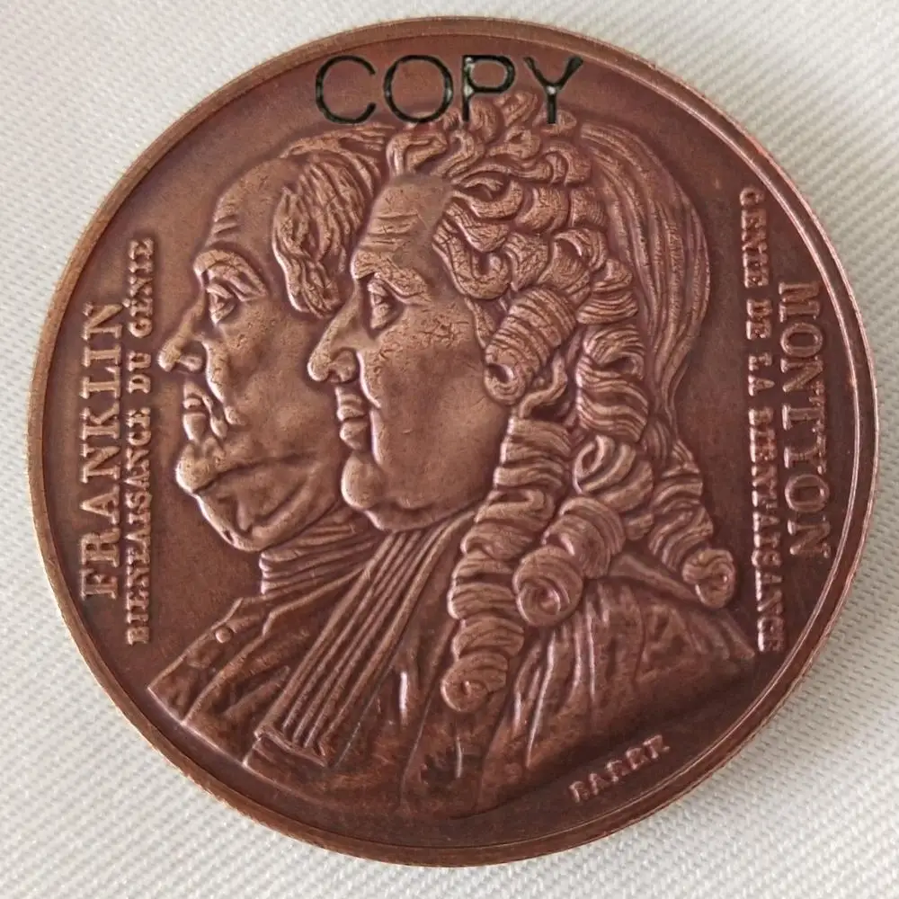 

Медаль Франция 1833, медные копировальные монеты около 41 мм