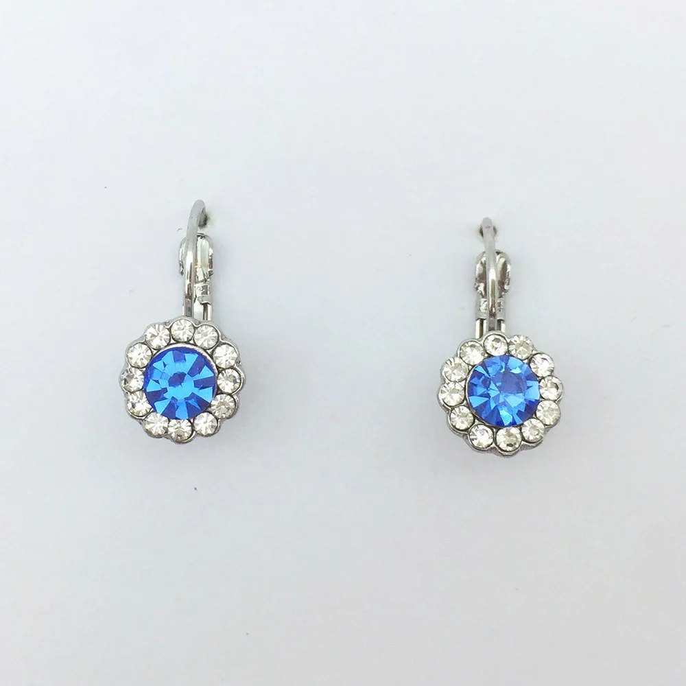 Круглые хрустальные серьги-гвоздики новый дизайн горячие продажи модные серьги