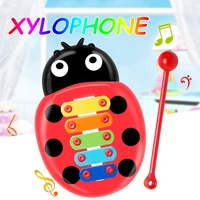 wooden ladybug hand on piano hand knock instrument kids musical toy beat xylophone baby development learning early education toy