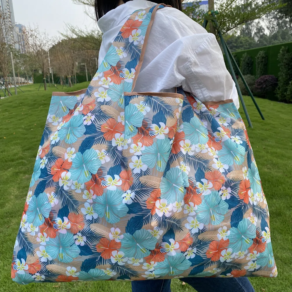 

Recyclable Cloth Bag Can Be Reused-Shopping Bag-Storage Bag Portable Folding Handbag Shoulder Bag 50 Pound Tote Bag
