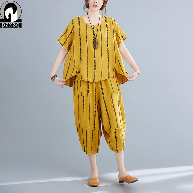 В Корейском стиле; Повседневный комплект из 2 предметов летние женские туфли в ретро-стиле модная футболка с коротким рукавом для девочки + к...