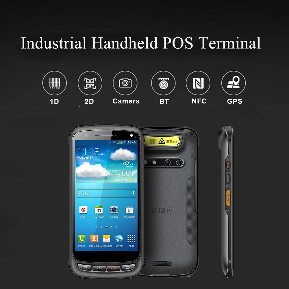 IssyzonePOS Ручной Android сканер pos-терминал 2D штрих-код PDA прочный сканер 4G WiFi gps Bluetooth NFC PDA сборщик данных