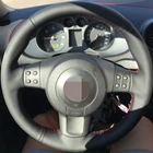 Сшитая вручную Черная мягкая натуральная кожа чехол рулевого колеса автомобиля для Seat Ibiza 6L leon 2007 2008