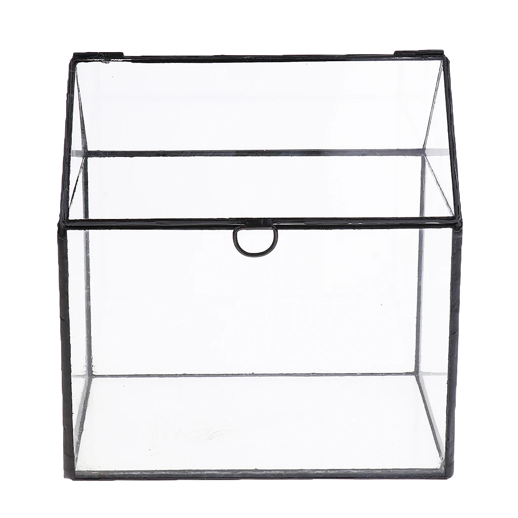 Форма дома прозрачное стекло геометрический Террариум коробка настольное