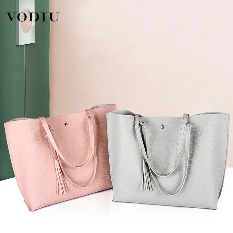 Модные однотонные сумки женские повседневные Хозяйственные Сумки из