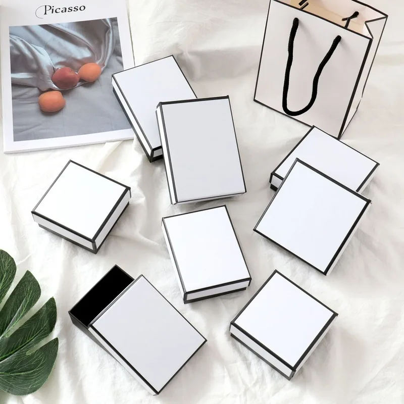 Квадратные ювелирные изделия Дисплей Подарочная коробка держатель Белый