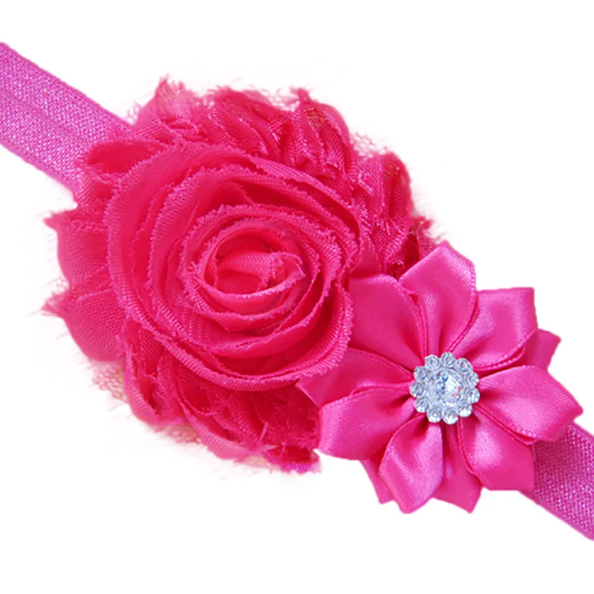 #35 5шт Милые Ободки для Волос для Маленьких Девочек с Цветком из Шифона. Элемент Тип Головной Украшения Эластичный Многоколорный Ободок.