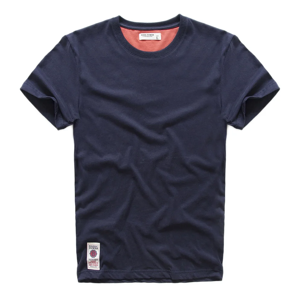 New  Mens Short Sleeve T-shirt  Print T-Shirt Cotton Multi Pure Color Fancy Yarns T Shirt male color grey green lblue