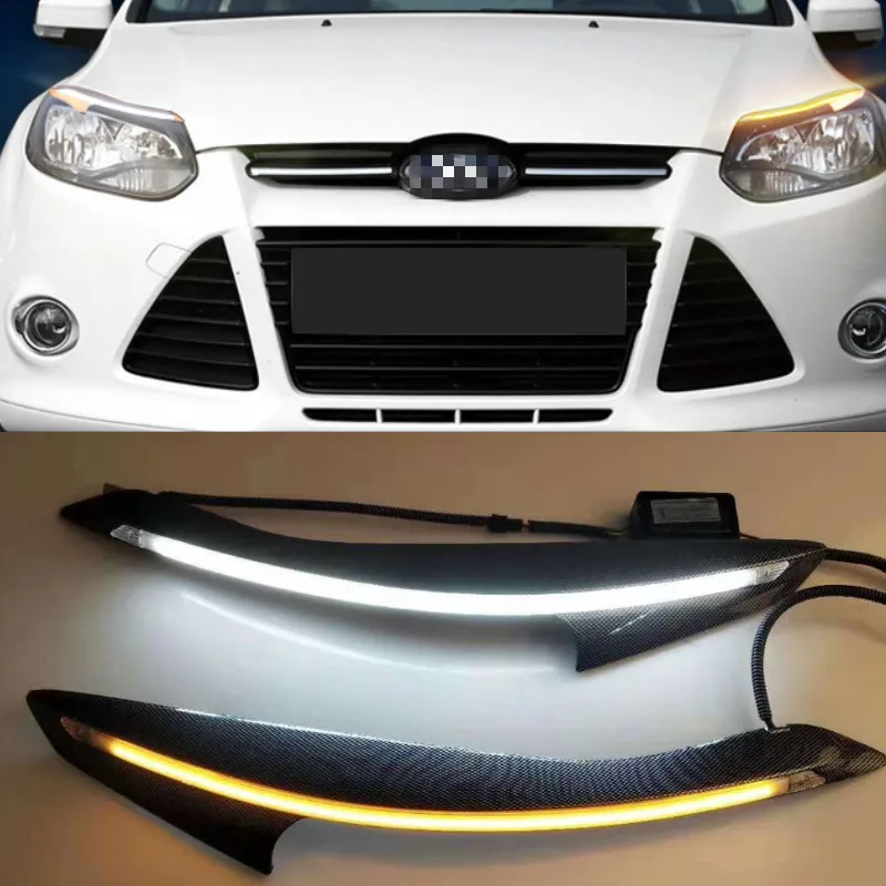 2 шт. для Ford Focus 3 MK3 2012 2013 2014 2015 автомобильные фасветильник украшения бровей сигнал