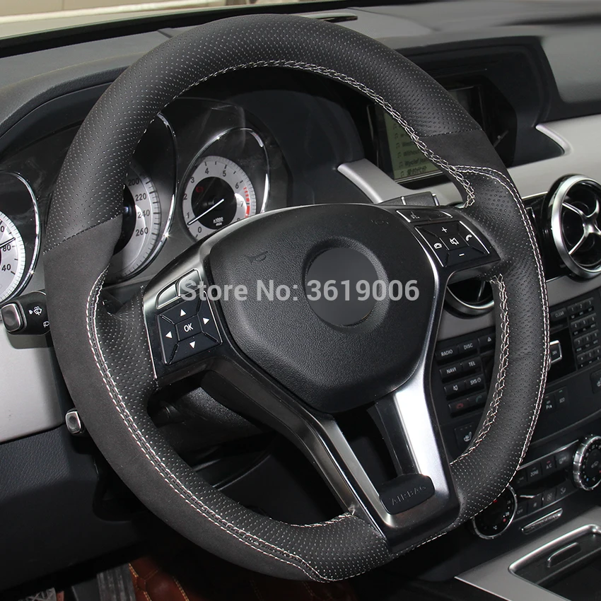 Для Mercedes Benz GLK 260 300 200 ручной работы противоскользящие черная замша кожаный