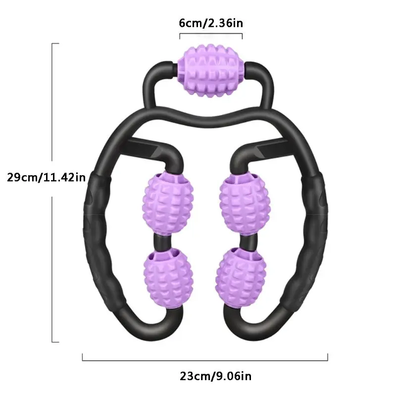 

Fitness 5 Wheels Shaft Ring Leg Clamp Massager Muscle Relaxation Rolling Wheel Massage Calf Shaping Product for Yoga Home