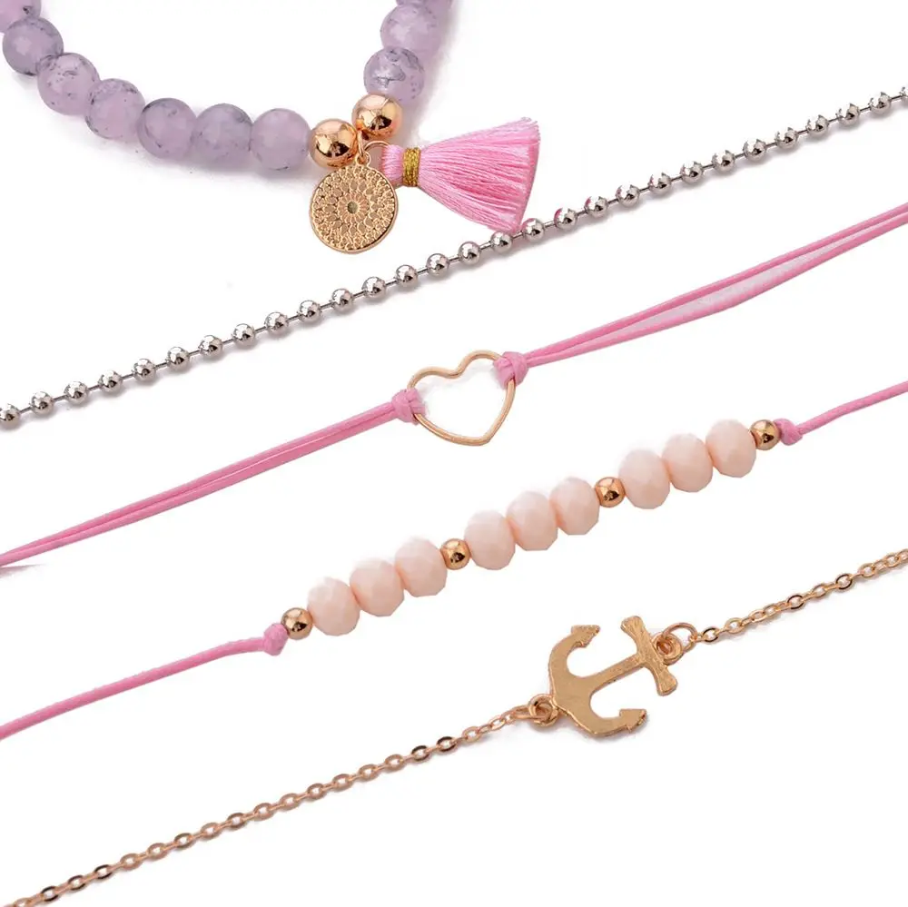 Бусины ручной работы в виде сердечного ритма 26 стилей|Браслеты| |