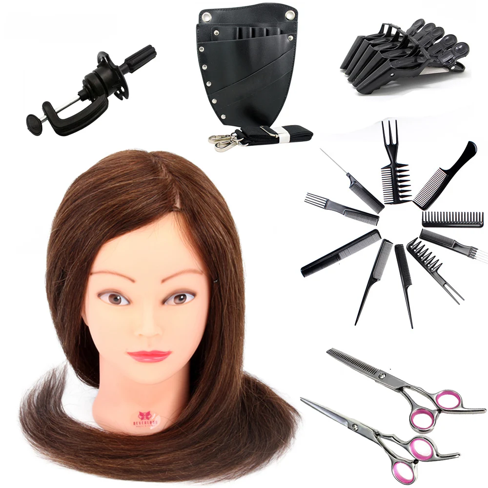 90% настоящие человеческие волосы для укладки головы манекен обучения голова