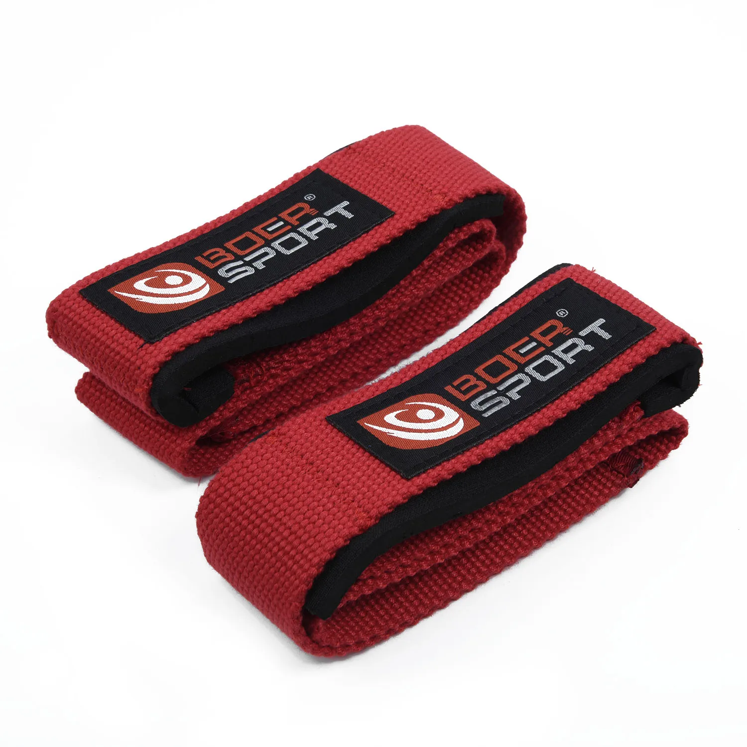 

A Pair Of Red Weightlifting Wrist Straps Plus SBR Pad Cotton Weightlifting Training Bag Gym Belt Hand Wrist Support Gloves