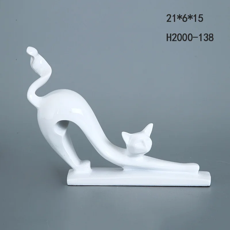 Современное домашнее ремесло простой полимерный Кот на удачу украшение для