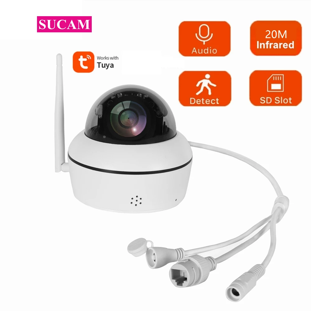 

3MP Wireless Surveillance Camera Two Way Audio Infrared CMOS IP Security Camera TUYA APP 20M WIFI Home Security Camera