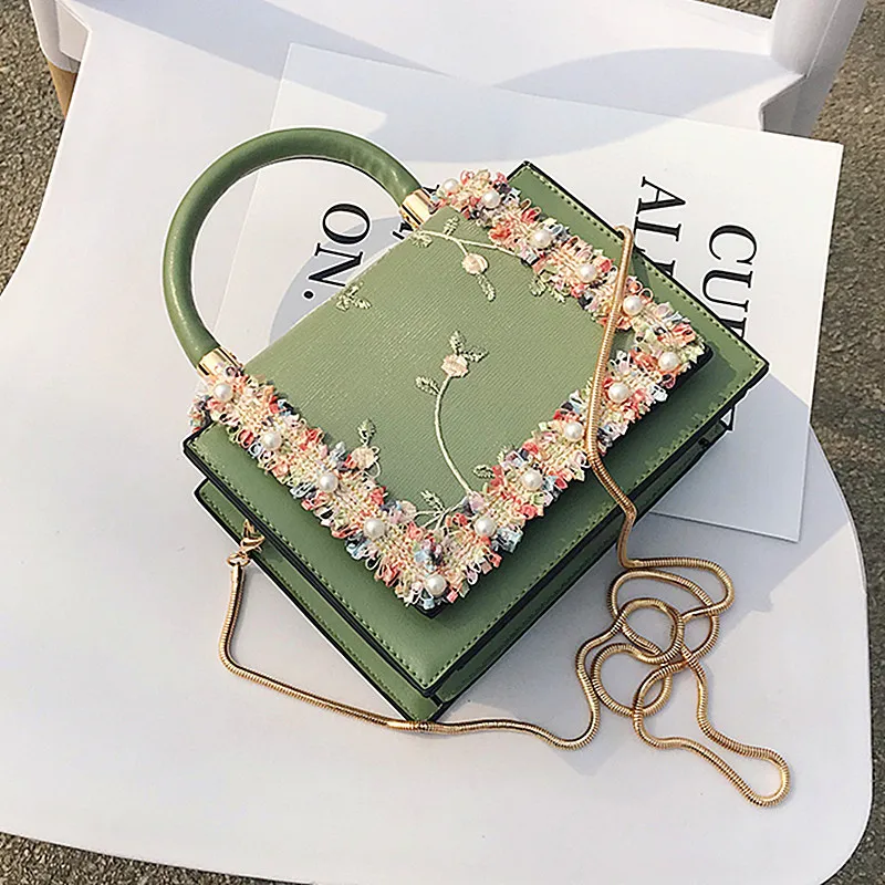 Винтажные кружевные дамские сумочки с цветами женские сумки через плечо 2021