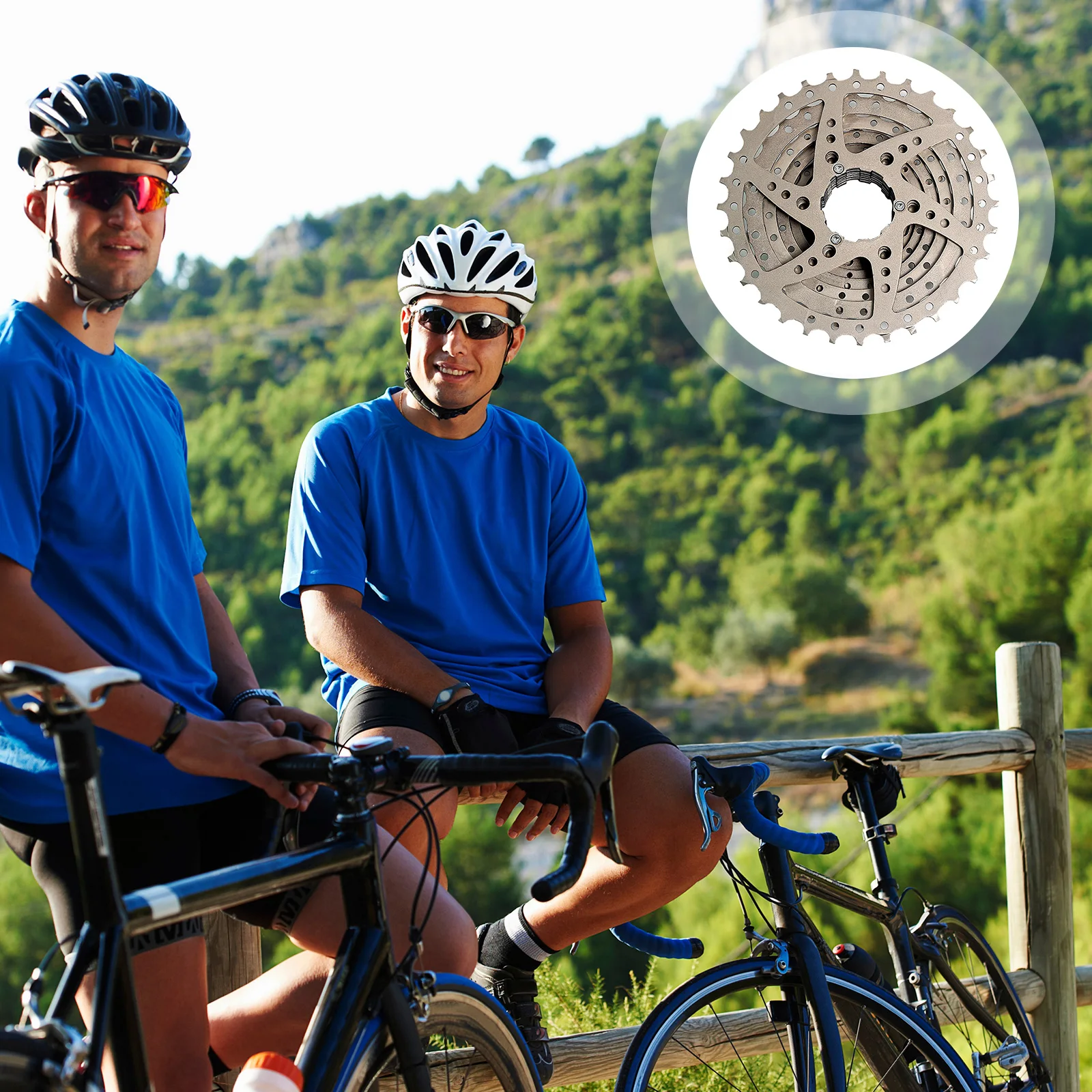 

Bicycle Cassette 9 Speeds Chrome-Molybdenum Steel Mountain Flywheel Durable Hollow Design Golden Parts Climbing Accessories