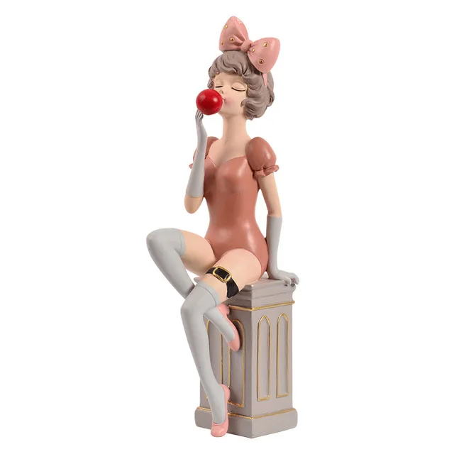 Скандинавская полимерная Сексуальная Современная Статуя Девушки украшения для