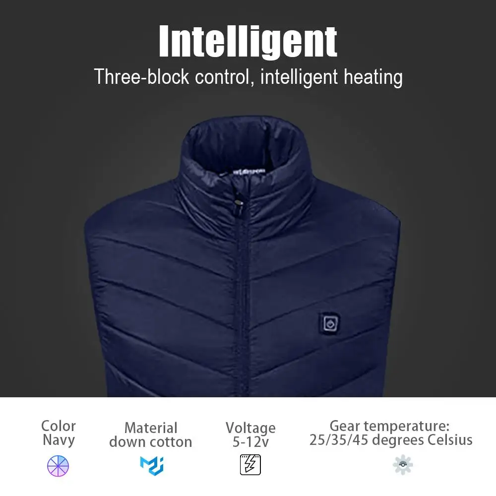

Down Cotton 5-12v Electric Vest Heated Heated Pad Jacket Heated 2018 USB Physiotherapy Hot Compress Heating Coat Thermal