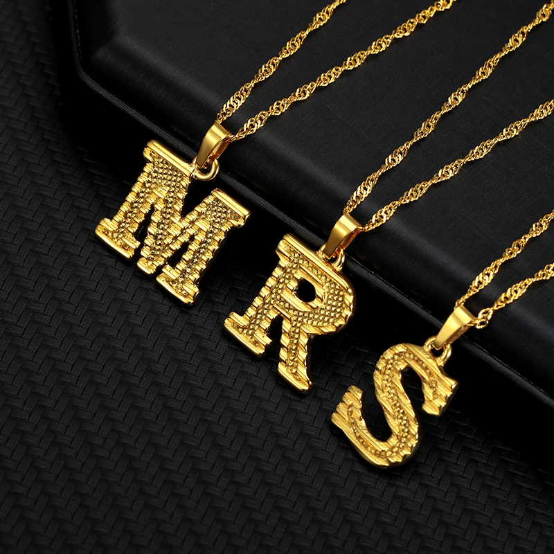 Ожерелье инициальное из нержавеющей стали в стиле хип-хоп интимное ожерелье для