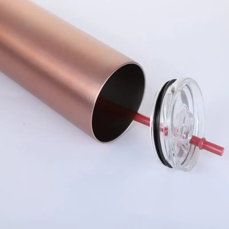 20oz Slim Tumblers With Lids And Straws Stainless Steel Double Vacuum Insulated Unbreakable Tumbler Cup For Hot Or Cold Drinks | Дом и сад