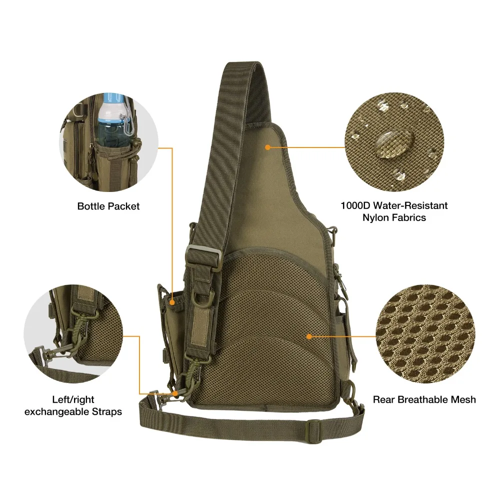 

Nylon Fishing Bag Multifunctional Waterproof Durable Single Shoulder Bag Outdoor Camping Hiking Gear Fishing Tackle Bag