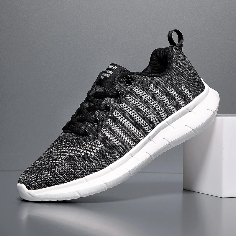 

Men's Sneaker Breathable Mesh Lightweight Shoes 2021 New Fashion Outdoor Comfortable Flat Running Footwear Male Shoes Men