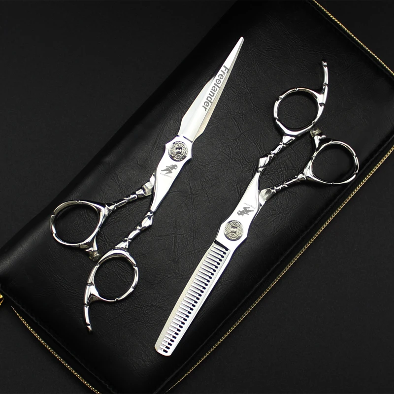 Ножницы для волос 6 0 Серебристые японские 440C дешевые парикмахерские ножницы