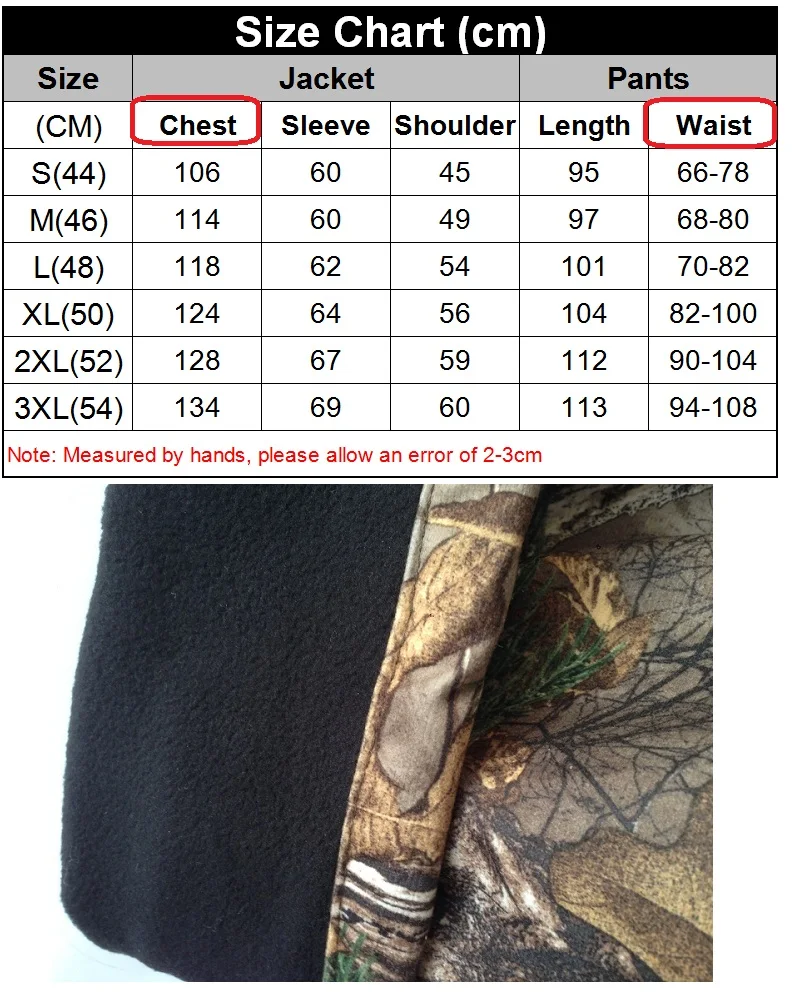 

Men's Outdoor Bionic Winter Camouflage Clothes Hunting Clothing Winter Hunting Suits with Fleece Ghillie Suit