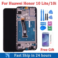 original for huawei honor 10 lite lcd display with touch screen digitizer assembly with frame for honor 10i repair part