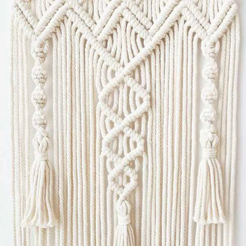 

2Pcs Macrame Boho Tapestry Wall Hanging Hand-Woven Home Decoration Accessories Nordic Tassel Apartment Room Decoration