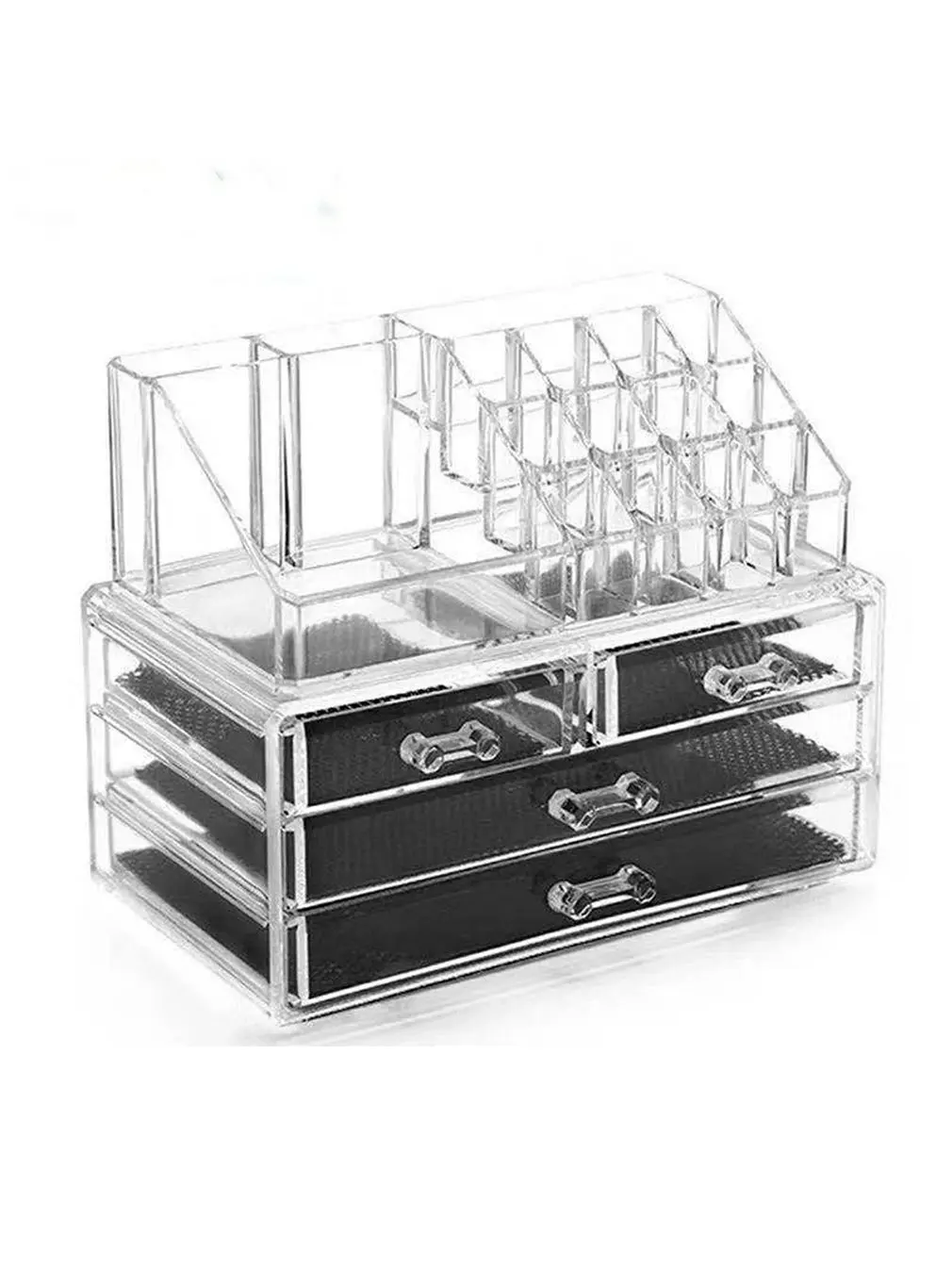 

Multifunctional Transparent Acrylic Storage Box Cosmetics Jewelry Rack Large Capacity Desktop Bathroom Storage Organizer
