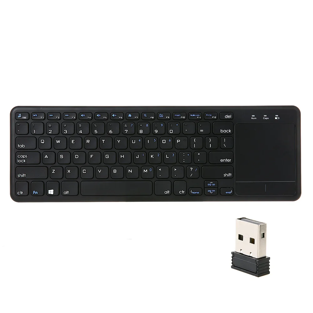 

2.4G Wireless Touchpad Keyboard Multi-touch Ultra-slim with USB Receiver for Android Smart TV Computers Ladtops Desktops Office