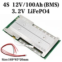 4s 100a 12v lifepo4 lithium battery bms 3 2v same port charge and discharge pcm balance protection board 12 8v high current ups