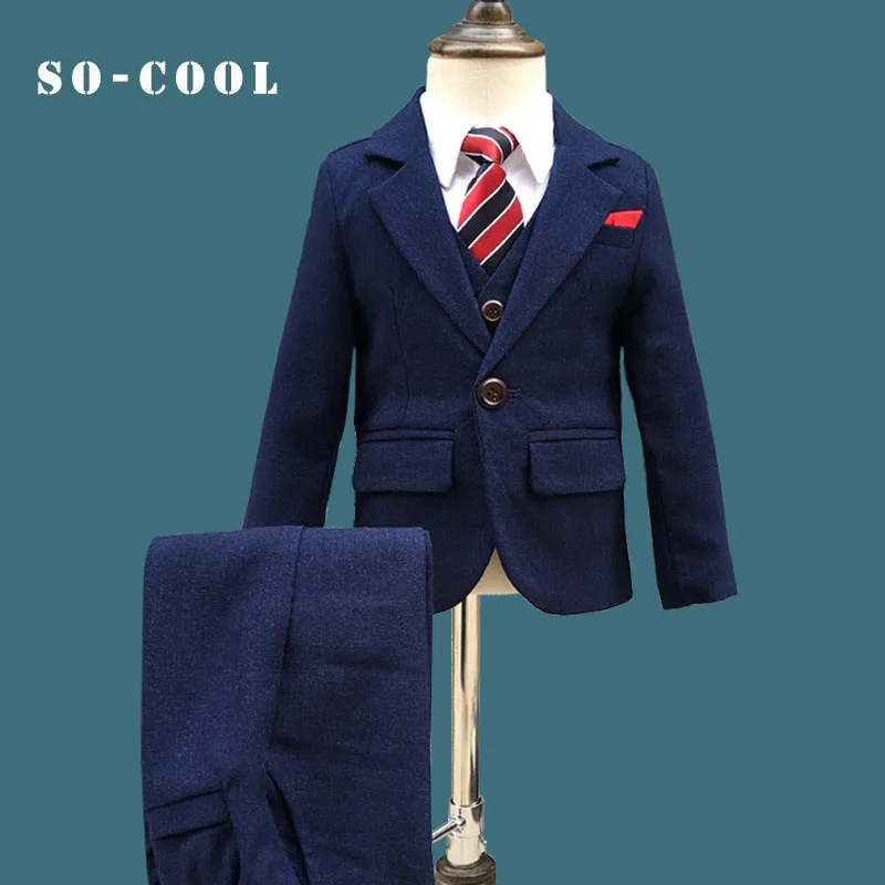 Детское свадебное платье джентльмена костюм для мальчика из трех частей куртка +