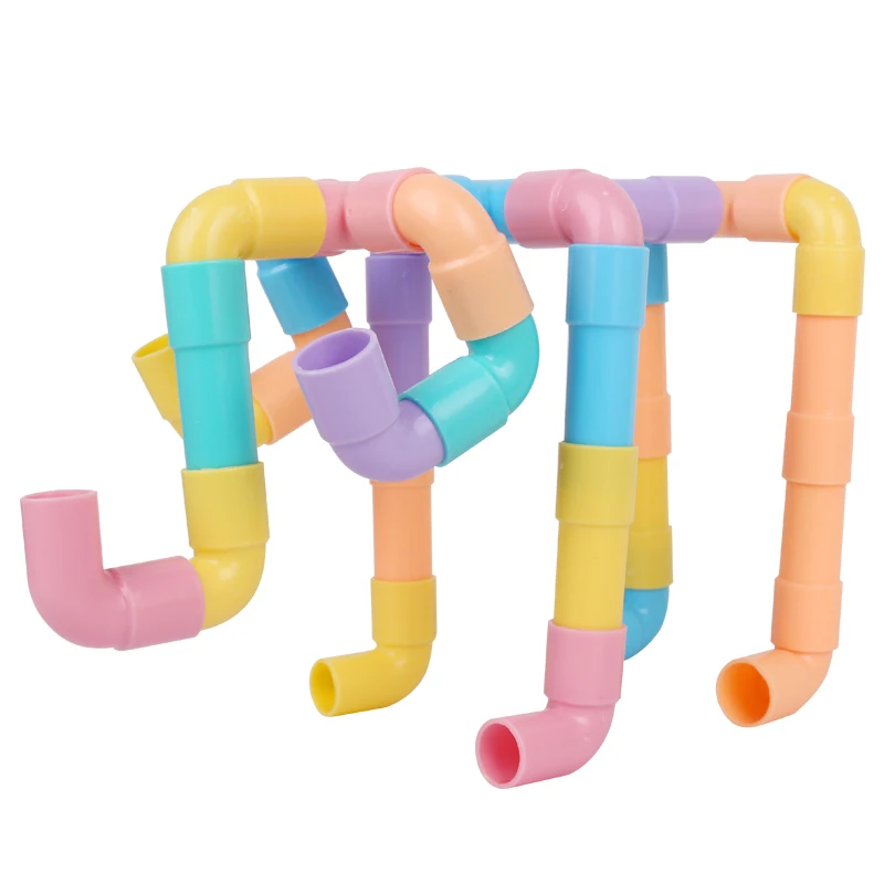 

Kids Stem Building Sets ABS Plastic Tube Pipe Connector Blocks Learning Education Construction Toys